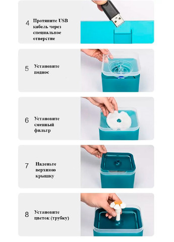 Питьевой фонтанчик поилка посуда для кошек собак животных с фильтром датчиком движения USB 2 л (475734-Prob) Unbranded (270827881)