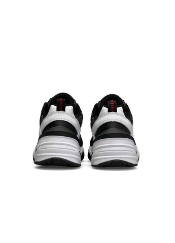 Черно-белые демисезонные кроссовки женские, вьетнам Nike M2K Tekno Fleece White Black Red