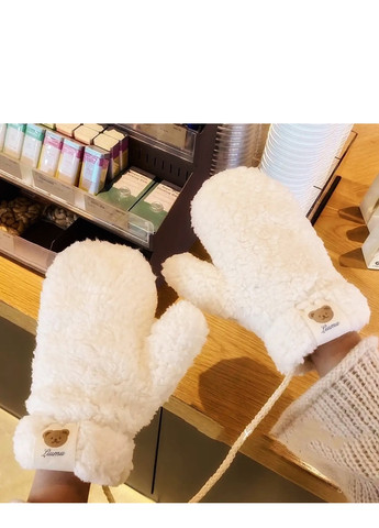 Перчатки меховые Медведь Тедди со шнурком Brand рукавиці (273178754)