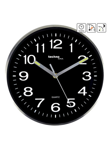 Часы настенные WT7620 Black/Silver (WT7620) Technoline (257731837)