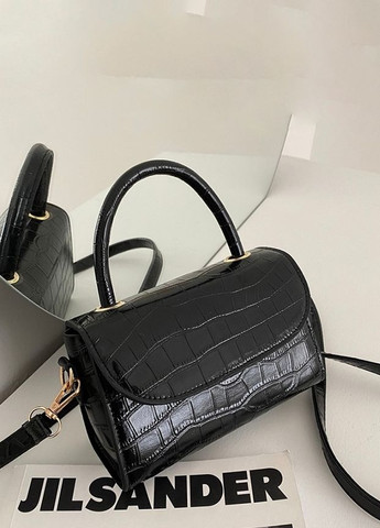 Женская сумка 00581 кросс-боди рептилия черная No Brand (262886238)