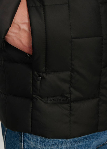 Чорна демісезонна весняна чоловіча куртка великого розміру SK