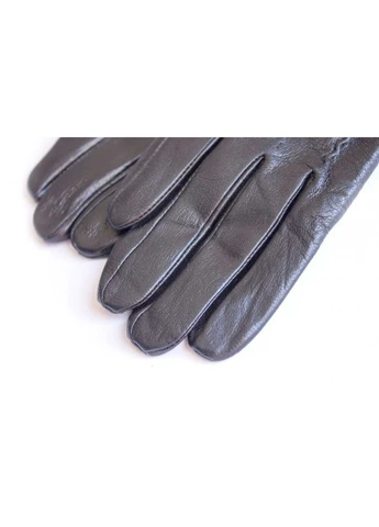 Женские кожаные перчатки чёрные 372s1 S Shust Gloves (261486910)