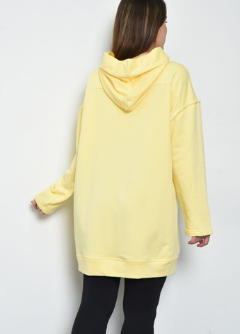 Худі жіноче напівбатальне жовтого кольору Let's Shop (275396098)