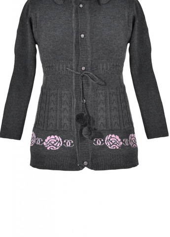 Серый светри кардиган для дівчинки (12-17) Lemanta