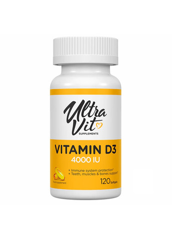 Вітамін D3 Vitamin D3 4000IU - 120 капсул VPLab Nutrition (269461898)