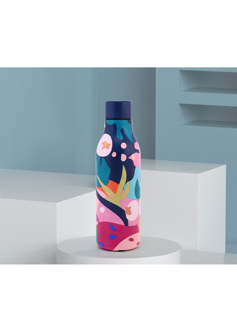 Металева термопляшка 550 мл Rubber Тропік, темно-синя More (269462804)