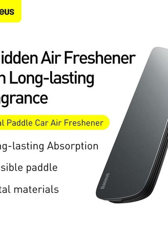 Автомобільний освіжувач повітря Baseus Metal Paddle car air freshener Black (SUXUN-MP01) No Brand (260737079)