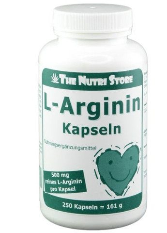 L-Arginin 500 mg 250 Caps ФР-00000018 The Nutri Store (256723582)