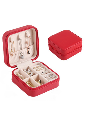 Скринька скриня органайзер коробка футляр для зберігання прикрас біжутерії 10х10х5 см (474640-Prob) Червона Unbranded (259180292)