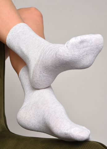 Шкарпетки жіночі демісезонні світло-сірого кольору розмір 35-41 Let's Shop (277983283)