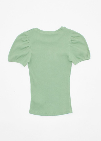 Зелена футболка basic,зелений з принтом, Pink Woman