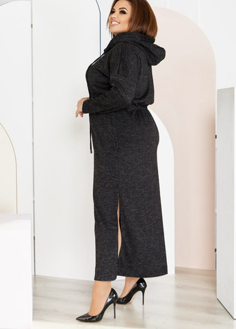 Черное женское ангоровое платье цвет черный р.64/66 434293 New Trend