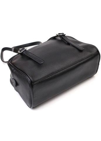 Цікава сумка-клатч зі знімними ручками з натуральної шкіри 22078 Чорна Vintage (260360870)