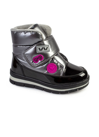 Серые повседневные зимние ботинки детские для девочек бренда 4500016_(1) Weestep