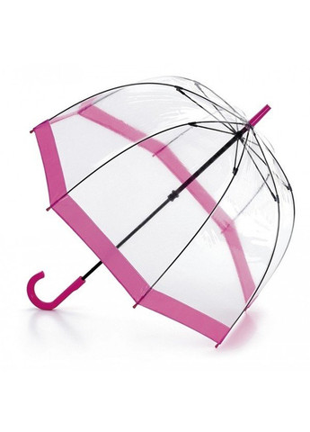 Механічна жіноча прозора парасолька-тростина BIRDCAGE-1 L041 - PINK Fulton (262449495)