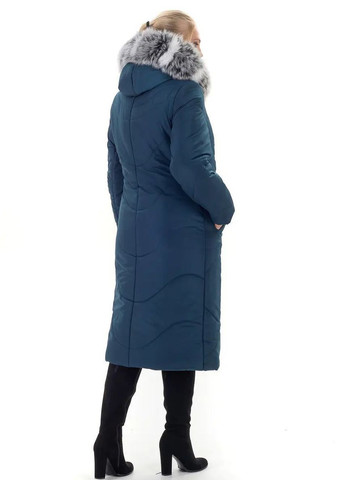 Темно-зеленая зимняя зимняя женская куртка большого размера SK
