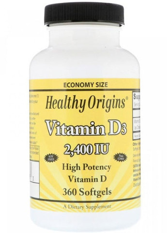 Vitamin D3 2400 IU 360 Softgels Healthy Origins (256722680)