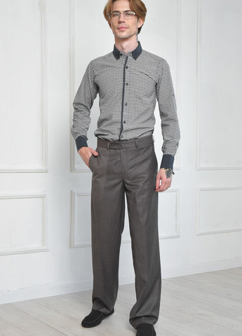 Серые демисезонные прямые штаны мужские серого цвета размер 40 Let's Shop