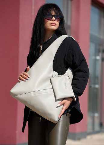 Жіноча сумка HOBO M сірий шовк Sambag (259040448)