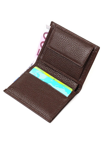 Стильный мужской бумажник небольшого размера из натуральной кожи 21993 Коричневый Bond (262158718)