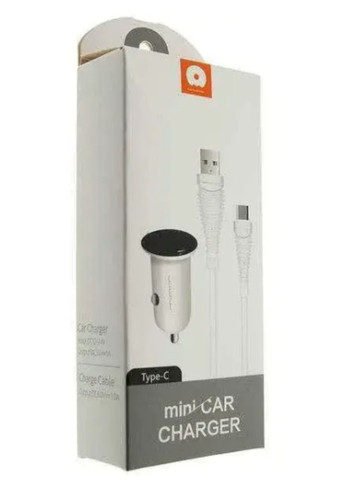Автомобильное зарядное устройство автомобильная зарядка в прикуриватель + кабель Type C WUW USB Car Charger No Brand (260517665)