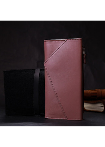 Якісний гаманець із монетницею зовні з натуральної шкіри 11648 Пудровий Grande Pelle (267927735)