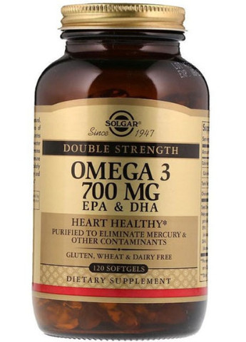 Omega-3 700 mg EPA & DHA 120 Softgels Solgar (256722724)