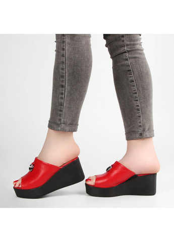 Красные женские босоножки 197169 Buts на шнурках