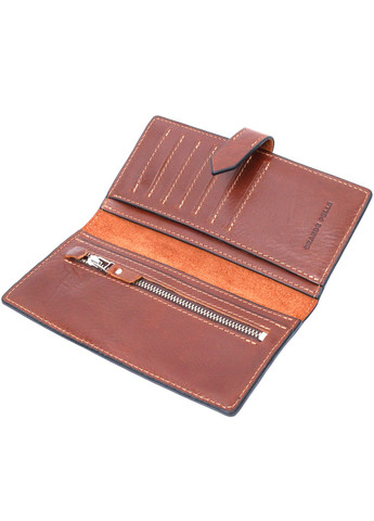 Цікавий вертикальний гаманець із натуральної шкіри 11660 Коричневий Grande Pelle (267507180)