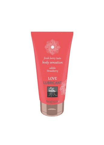 Съедобный лубрикант SHIATSU Love Клубника, 75 мл Hot (257550296)