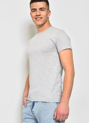 Светло-серая футболка мужская светло-серого цвета Let's Shop