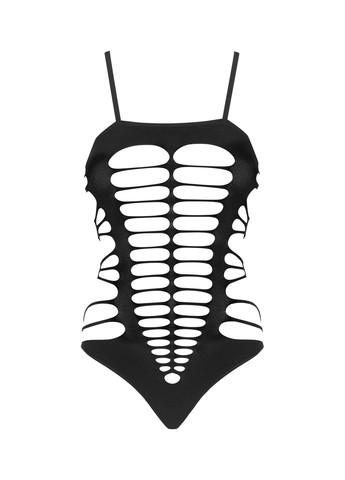 Бодистокинг с поперечными вырезами B122 teddy S/M/L, черный Obsessive (271991827)