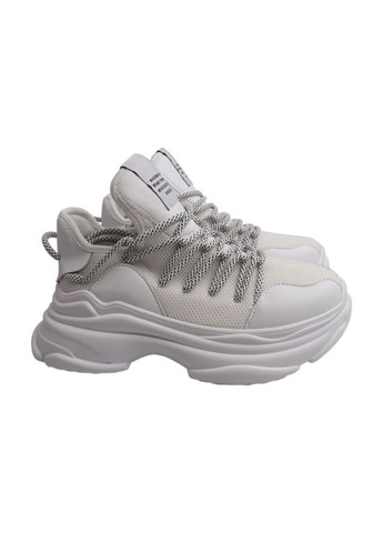Белые кроссовки женские из текстиля, на платформе, на шнуровке, белые, Lifexpert 637-21DK