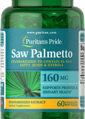 Puritan's Pride Saw Palmetto Extract 160 mg 60 Caps Puritans Pride (256721120)
