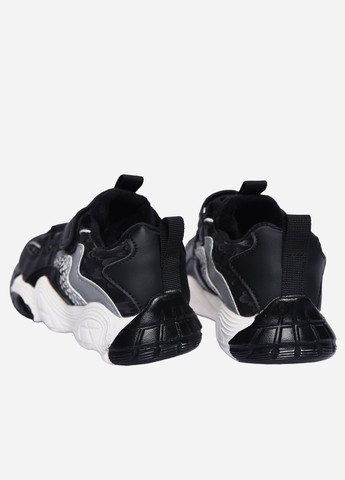 Чорні осінні кросівки дитячі для хлопчика на штучному хутрі чорного кольору Let's Shop