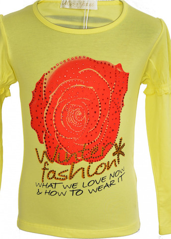 Желтая футболки батник дівчинка (003)11926-736 Lemanta