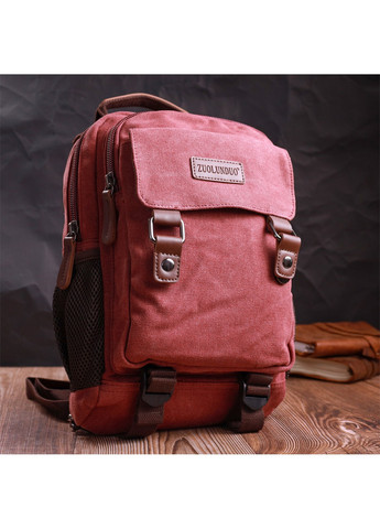 Стильный текстильный рюкзак с уплотненной спинкой и отделением для планшета 22170 Бордовый Vintage (267925280)