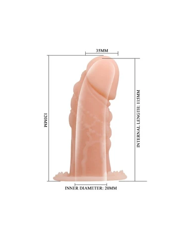 Насадка-презерватив BI-016003-0902S ( коричневая ) Langsha (266826290)