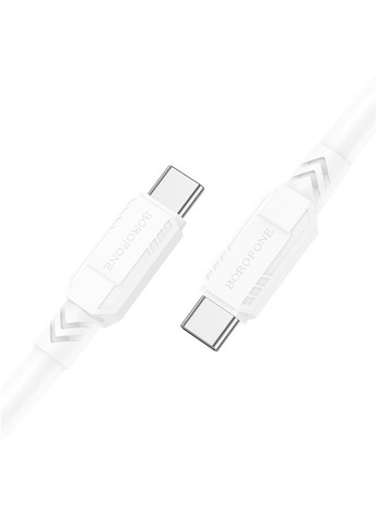 USB кабель BX81 Type-C - Type-C 3A 60W PD 1 м колір білий ЦБ-00204669 Borofone (259467499)