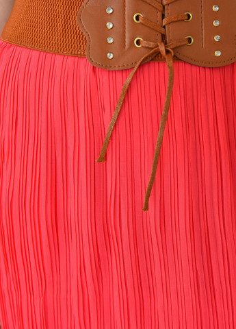 Розовая кэжуал однотонная юбка Let's Shop плиссе