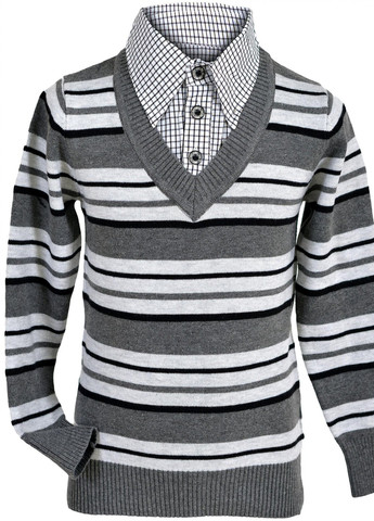 Серый светри светр сорочка (8609) Lemanta