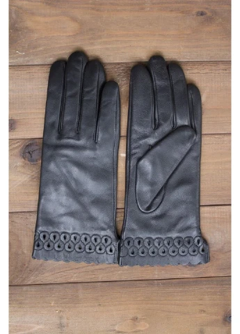 Рукавички жіночі чорні шкіряні сенсорні 949s3 L Shust Gloves (261486916)
