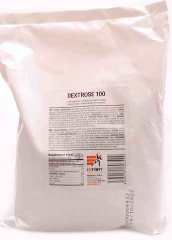 Декстроза Raw Dextrose 100 1500 g Extrifit (259577481)