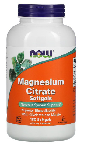 Magnesium Citrate 134 mg 180 Softgels Now Foods (256724002)