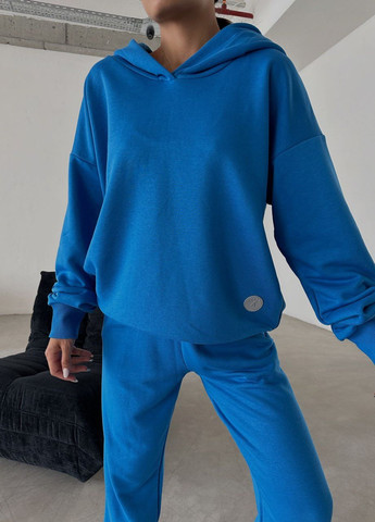 Спортивний костюм двійка синього кольору на резинці BADU (262977394)