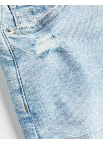 Жіночі джинсові шорти Slim Regular (55848) W38 Блакитні H&M (258763197)