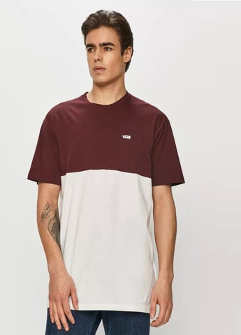 Бордовая футболка Vans