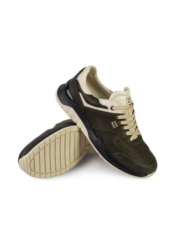Зеленые демисезонные кроссовки мужские бренда 9200331_(1) One Way