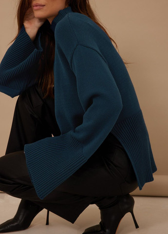 Темно-синій светр демісезон,темно-синій, NA-KD